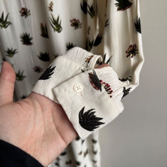 TOPSHOP Cactus Shirt Dress - Size 8 - Picture 7 of 8